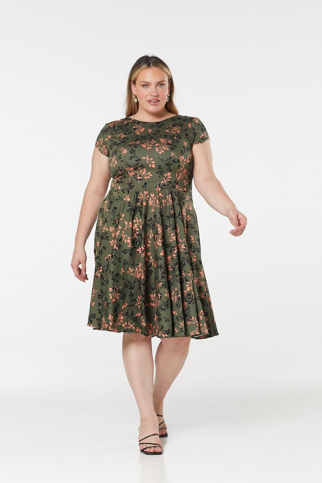 Plus size cotton swing dress best sale