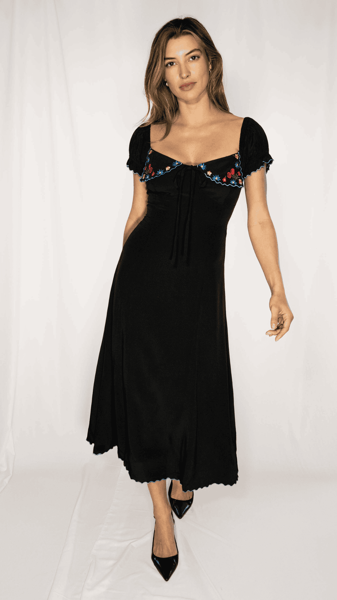 Black dress with design hotsell