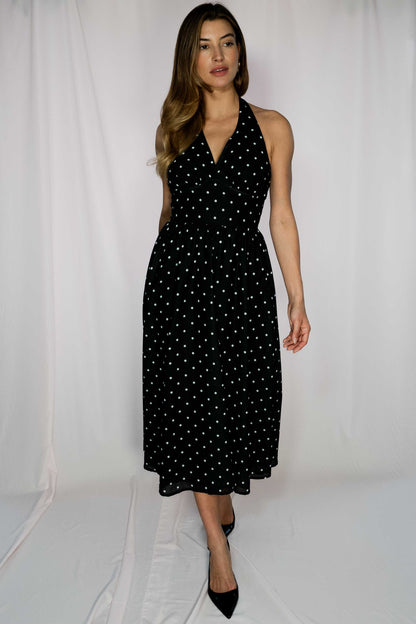 Olive Polka Dot Dress