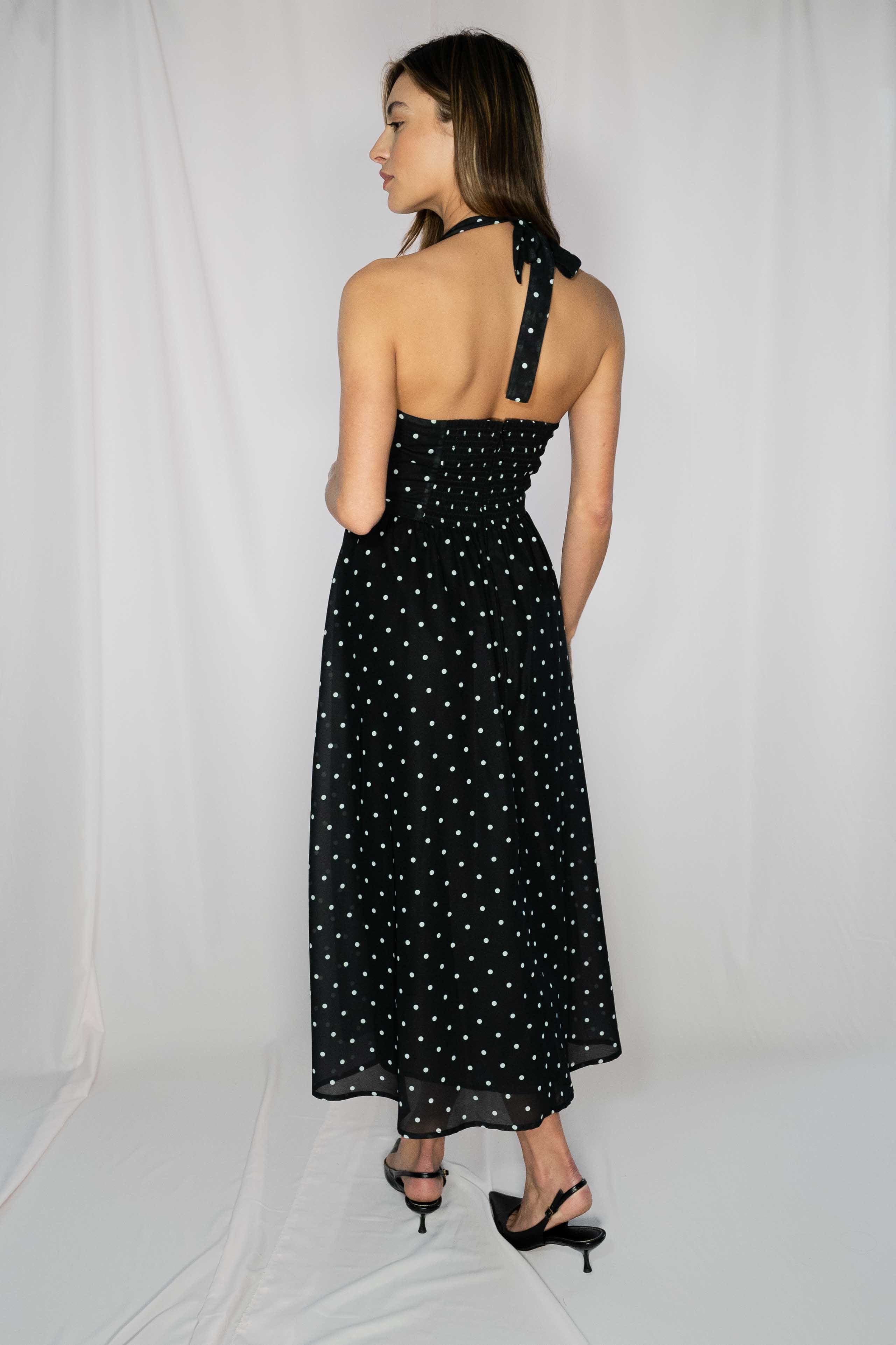 Olive Polka Dot Dress