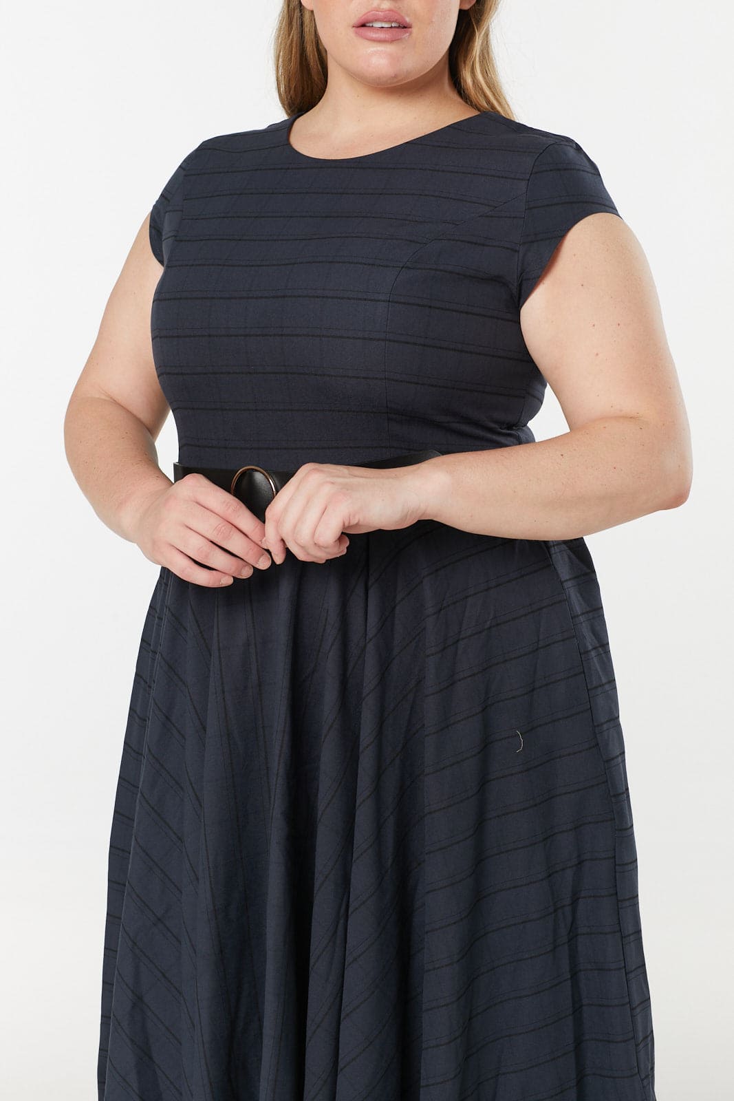 Florence Fit and Flare, Skater Navy Tartan