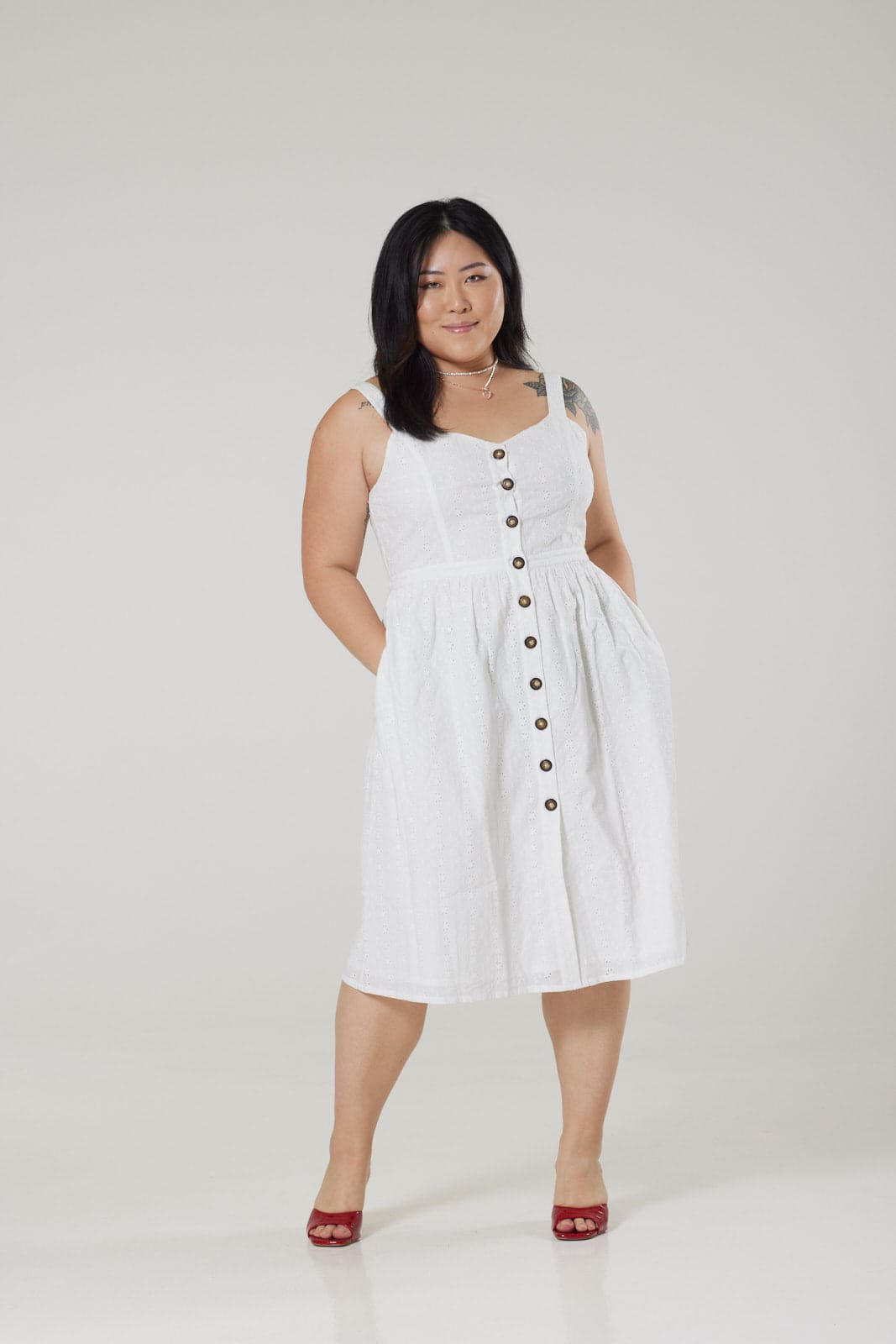 Remmy White Broderie Anglaise Dress