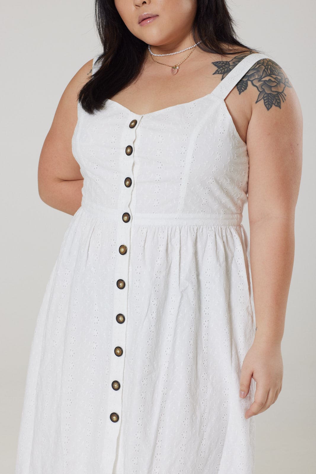 Remmy White Broderie Anglaise Dress