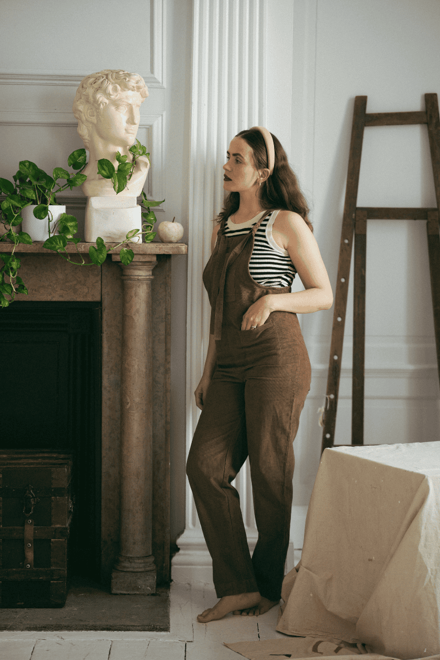 Alma Khaki Dungarees