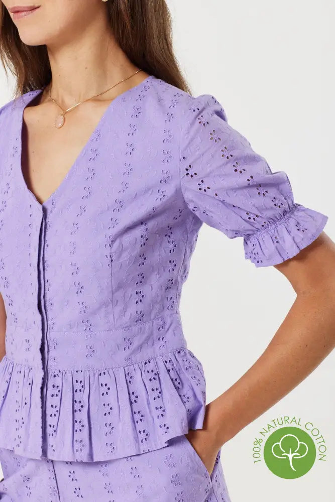 Jolene Purple Blouse