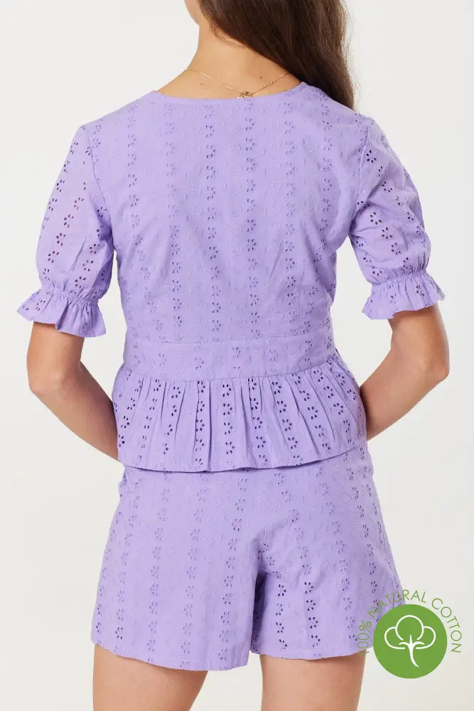 Jolene Purple Blouse