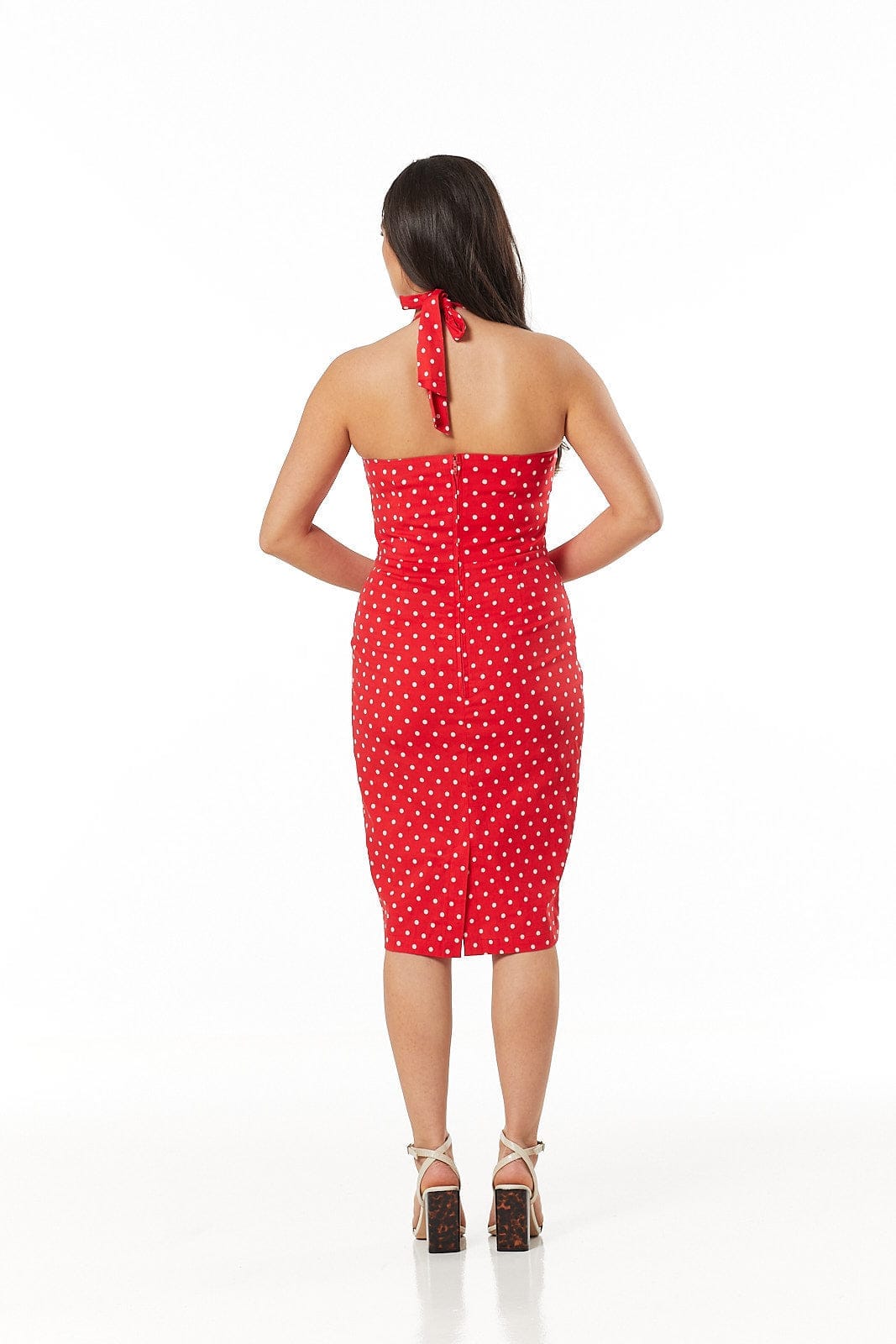 Polka dot wiggle dress best sale