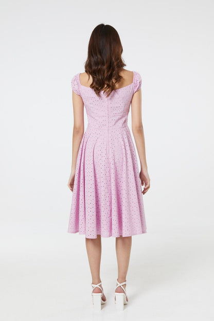 Julia Organic Broderie Anglais Dress - Timeless London