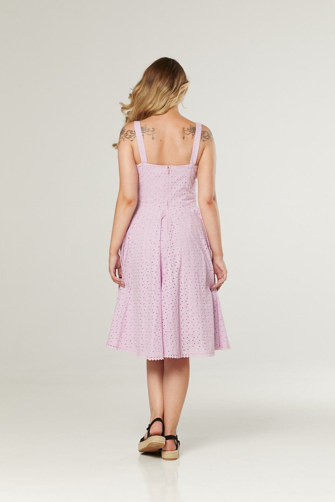 Valerie Lilac Anglaise Dress - Timeless London